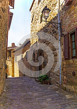 Street in Montefioralle  Tuscany