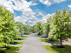 Quiet street in small american town