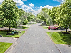 Quiet street in small american town