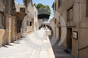 A quiet, urban alley on a bright sunny day in an Arab country. Cairo, Egypt.