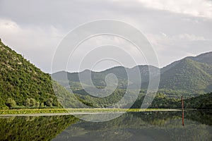 Quiet waters of Lake Skadar in Montenegro