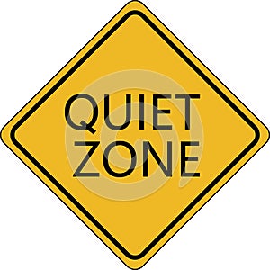 Quiet zone icon. Yellow quiet zone sign. flat style