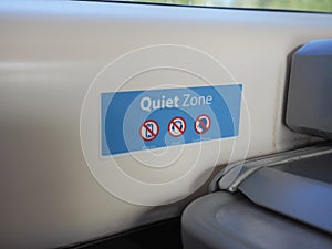 Quiet zone sign in London