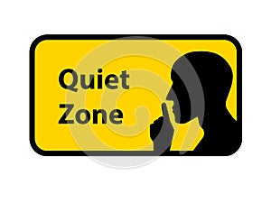 Quiet Zone yellow sign