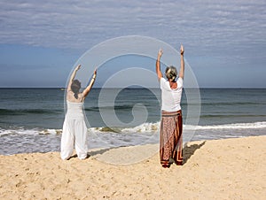 Quigong at the beach of Goa