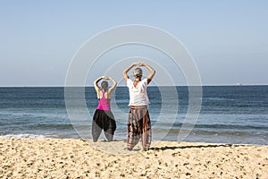 Quigong at the beach of Goa