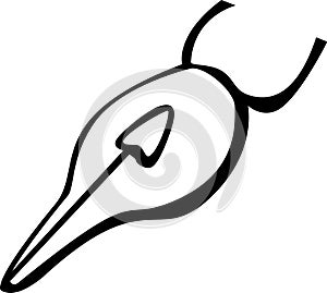 quill pen nib vector illustration