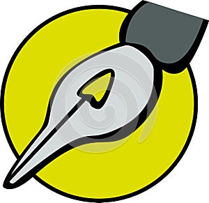 quill pen nib vector illustration