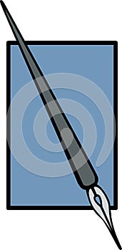 quill pen vector illustration