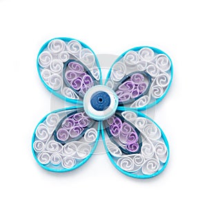 Quilling flower with paper coils