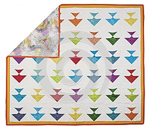 Quilt for baby Rainbow Star backing garment design