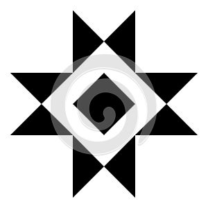 Quilt block symbol icon