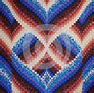 Quilt made in the style of bargello photo