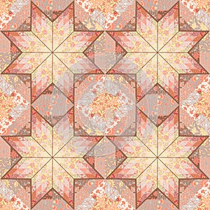 Quilt seamless pattern background star design