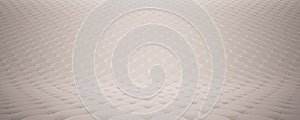 Quilted fabric surface. White velvet and white leather. Option 2