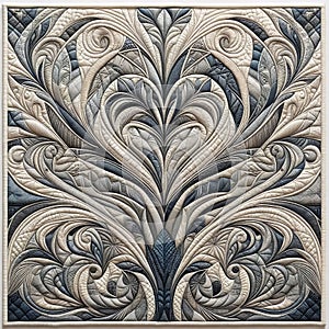 Quilted Pattern A grid like pattern resembling quilt