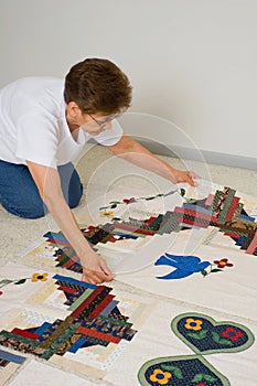 Quilter with fabric panels