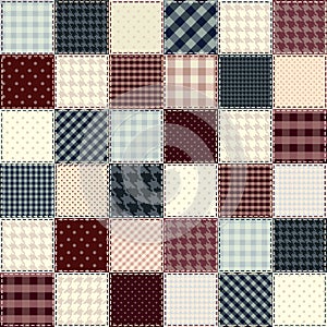 Quilting design in chess order