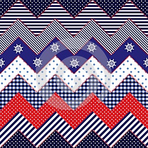 Quilting design in nautical style