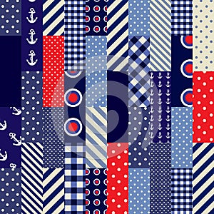 Quilting design in nautical style