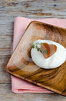 Quince Marmelade And Mozzarella Cheese