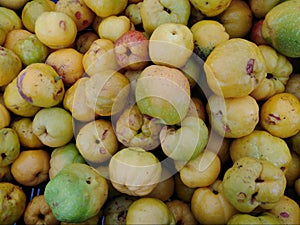 Quince stack close up.