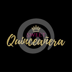QuinceaÃ±era Birthday Party for Girl 15 years vector banner