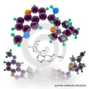 Quinine molecule structure photo