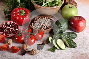 quinoa and fresh vegetables