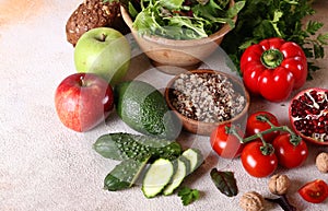 quinoa and fresh vegetables