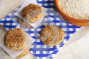 Quinoa healthy croquette snacks with cheese