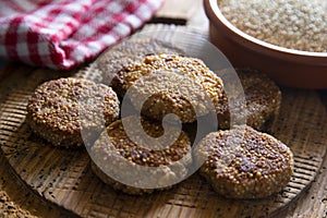 Quinoa healthy croquette snacks with cheese