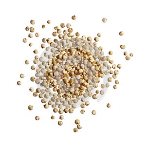 Quinoa seeds isolated on white background