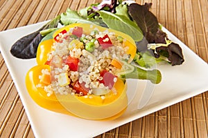 Quinoa Stuffed Yellow Pepper
