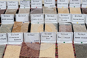 Quinoa types Lima Peru photo