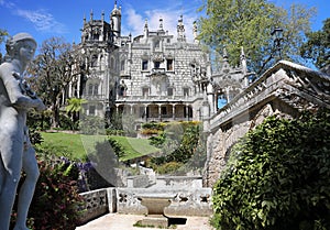 Quinta da Regaleira palace in Sintra, Portugal. photo