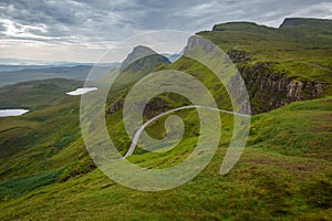 The Quiraing Ã¢â¬â Destination with easy and advanced mountain hikes with beautiful scenic views on the Isle of Skye photo