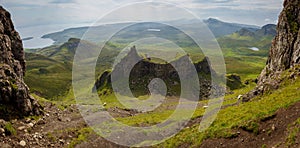 The Quiraing Ã¢â¬â Destination with easy and advanced mountain hikes with beautiful scenic views on the Isle of Skye photo