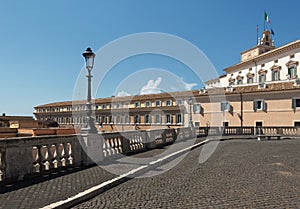 Quirinal Square and Quirinal Palace in Rome, Italy