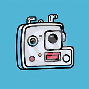 Quirky Anthropomorphic Camera Icon With Retro Visuals