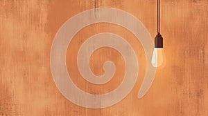 A quirky D animated lamp sways with a gentle impact, flickering on and off before soothingly stabilizing its glow photo
