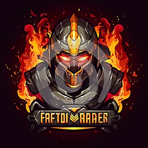 Quirky and Endearing Gaming Logo - FireFrame Fighter