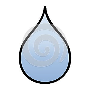 quirky gradient shaded cartoon rain drop