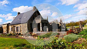 Quirky house museum of the artist Robert Tatin at the Cossé-le-Vivien museum in Mayenne France