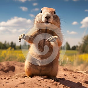 Quirky Prairie Ground Squirrel: A Witty And Satirical National Geographic Photo
