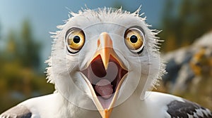 Quirky Seagull With Wide Teeth: Unreal Engine Rendered Contest Winner