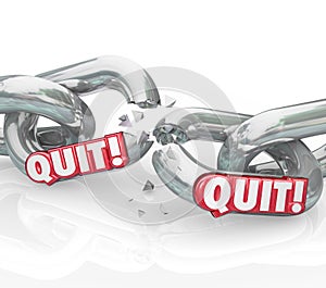 Quit Chain Links Breaking Leaving Retirement Ending Job photo