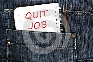 Quit job message