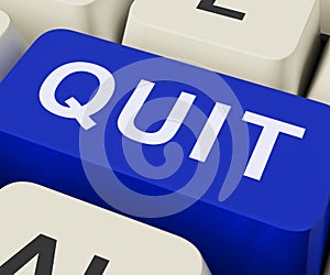 Quit Key Shows Exit Resign Or Give Up