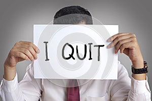 Quit Resign Employee Concept